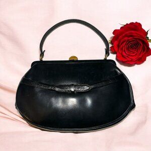 Andrew Geller Black and Gold Shoulder Bag with Elegant Design